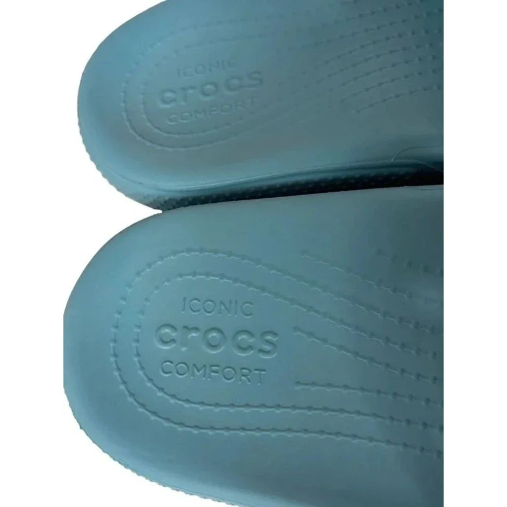 Crocs Slides Summer Sandals Blueish/Green Men’s US Size 9 Women’s US Size 11